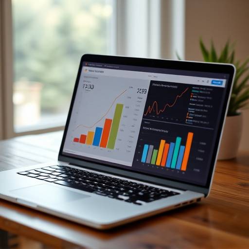 A laptop displaying digital marketing analytics and strategies.