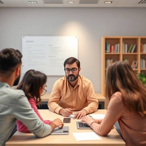 Students participating in an online English language class, interacting with the instructor.