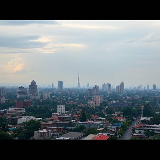 The Kampala city skyline, emphasizing the local focus of the scholarship.